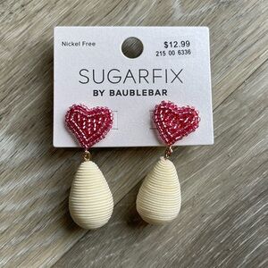 Sugarfix by BaubleBar Beaded Heart Earrings NEW